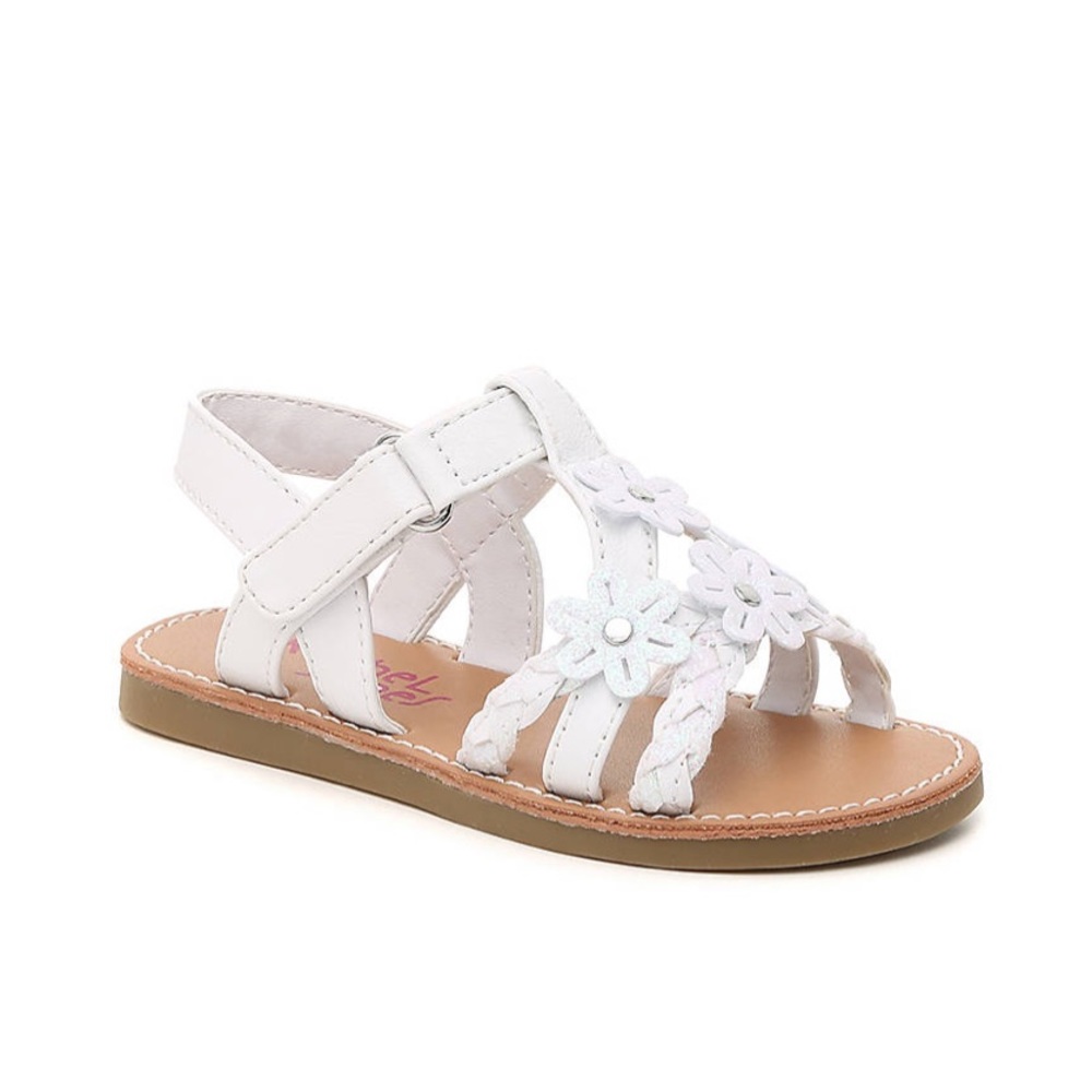 White floral kids sandal